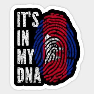 IT'S IN MY DNA Cambodia Flag Men Women Kids Sticker